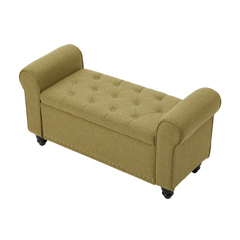 Linen Upholstered Storage Bench, ZH1767