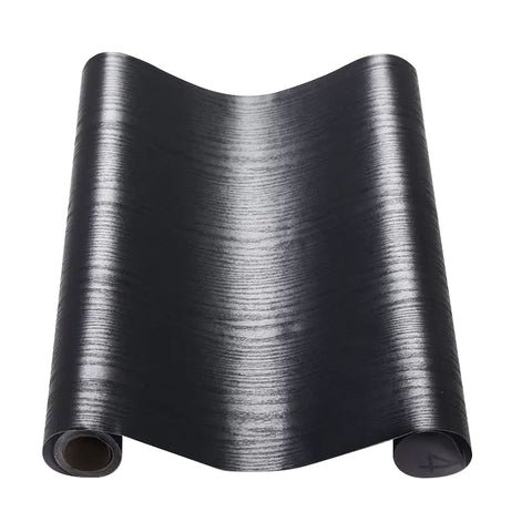 Modern Black Wood Grain Self-Adhesive Wallpaper, CT0330 (Ver.2)