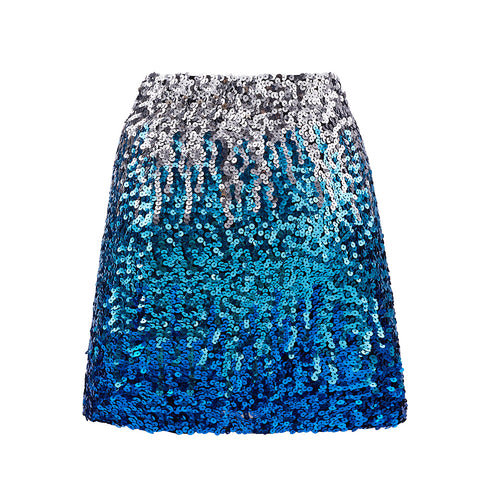 Sexy Shiny High-Waisted Sequin Mini Skirt, CC060597
