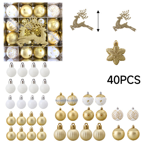 40-Piece Christmas Ornaments for Christmas Tree Decorations, IF320029