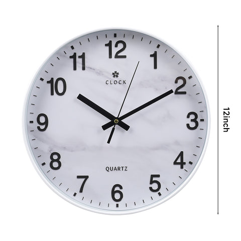 12 Inch Non-Ticking Wall Clock, SC1795