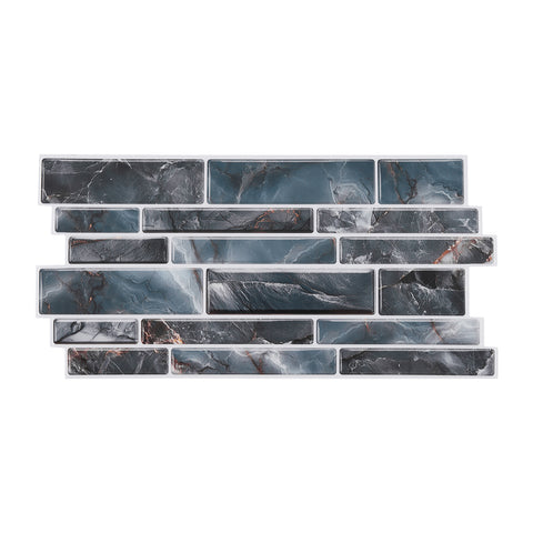 20Pcs Self-Adhesive Wall Tile Stickers with Marble Effect, HF070457