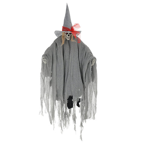 Livingandhome Halloween Voice-Activated Hanging Witch, SC1468