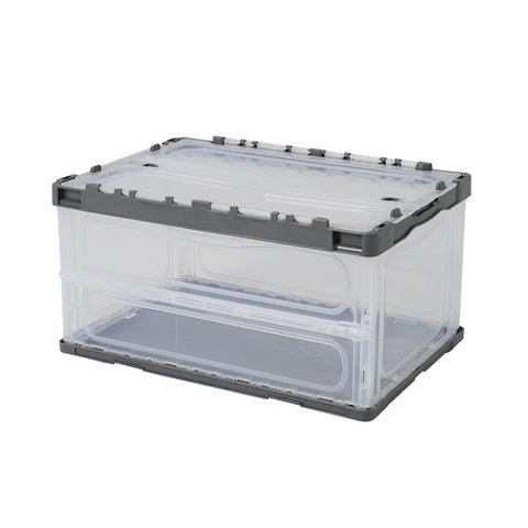 Lingandhome Transparent Collapsible Storage Box for Clothing, WH1260