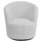 Livingandhome Faux Fur Accent Swivel Chair, JM2253