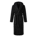 Hoodie Dressing Gown with Self-Tie Waist Belt, CC291181