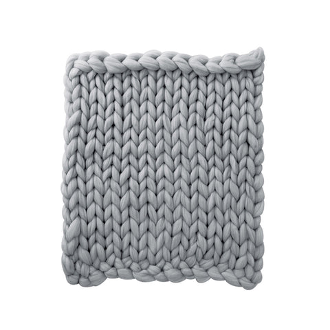 Graue gestrickte Decke 80 x 100 cm, HT070515 (DE)