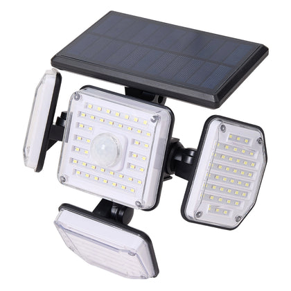 Wall-Mounted Outdoor Solar Security Light with Rotating Heads, LO200042(Ver.2)
