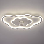 Livingandhome Cloud-Shaped Ceiling Mount LED Fan Light, DM0808