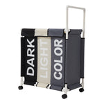 110L 3-Section Laundry Basket with Lid and Wheels, WM0891 (Ver.2)