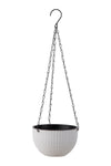3Pcs Decorative Hanging Round Plastic Plant Pot Set with Drainage Holes and Chains, YZ0014 (Ver.2)