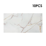 10Pcs Self-Adhesive Marble Pattern Wall Tile Stickers, HF070260 (Ver.2)
