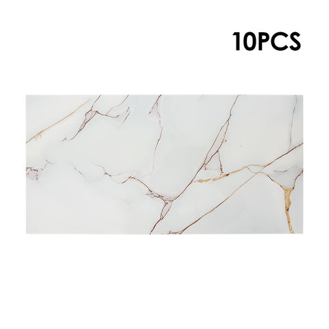 10Pcs Self-Adhesive Marble Pattern Wall Tile Stickers, HF070260 (Ver.2)