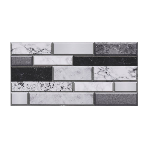 20Pcs Self-Adhesive Wall Tile Stickers with Marble Effect, HF070437