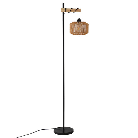 Modern Floor Lamp with String-Wrapped Shade, FI1069