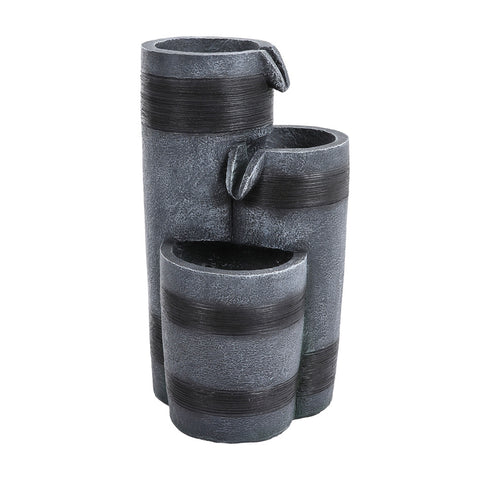 Garden Sanctuary Outdoor Solar-Powered Water Fountain Rockery Decor, AI1333