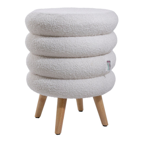 Livingandhome Creative Teddy Bear Fabric Footstool, ZH1374