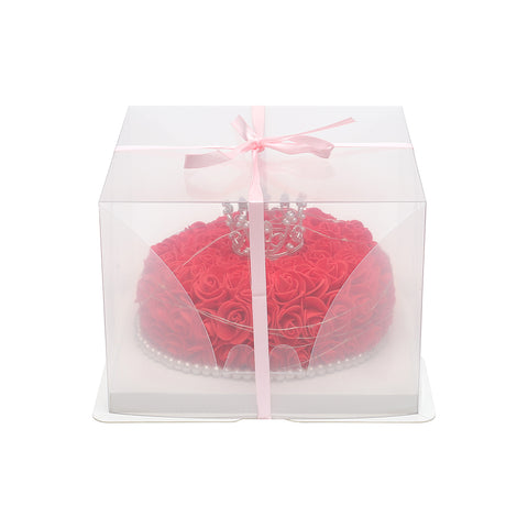 Artificial Foam Rose Cake with Gift Box and Lights, SC0592