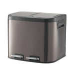 20L 410 Stainless Steel Trash Bin with Double Compartments, WM0713