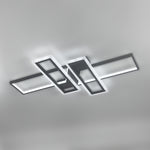 Livingandhome Geometric Black Frame LED Ceiling Light, LG1105