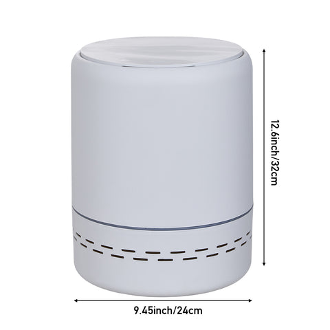 12.3L White Round Rubbish Bin, WM0820