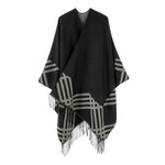 Oversized Open Front Shawl Wrap with Tassel, CA290100