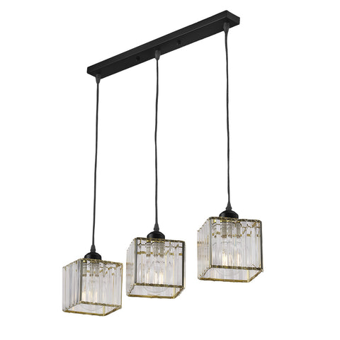 3-Light Crystal Ceiling Pendant Light Chandelier, LI040011 (Ver.2)