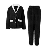 Shawl Collar Button-Up Loungewear Set, CC061447 (Ver.2)