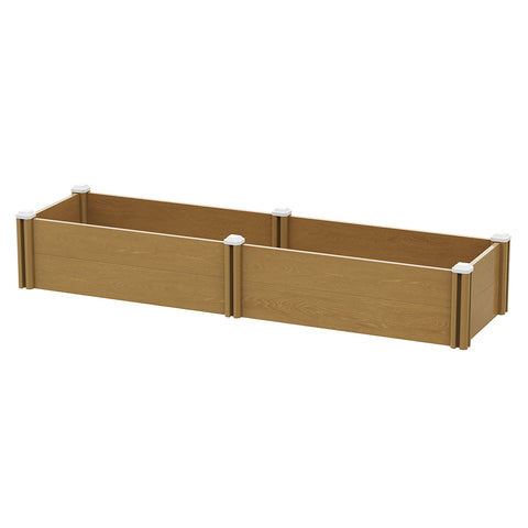 Plastic Wood-Grain Raised Garden Bed Planter, GG010019
