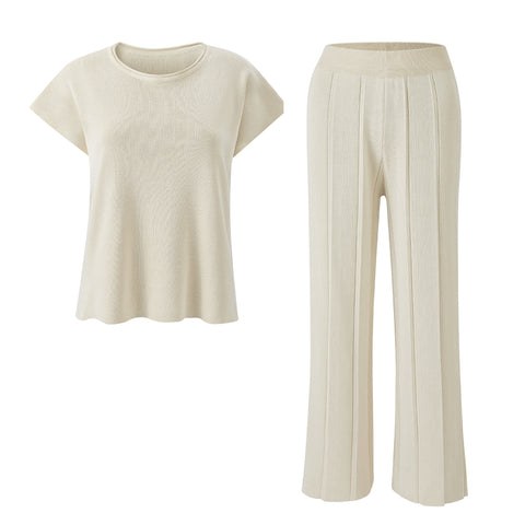 2-Piece Casual Outfits Knitted Lounge Set, CC060537 (Ver.2)