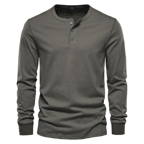 Long-Sleeved Henley T-Shirt, CC290334
