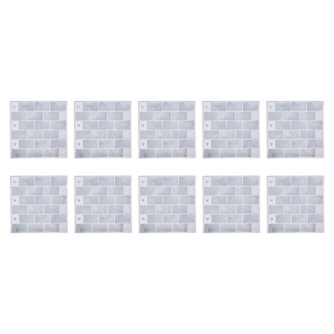 10 PCS Peel and Stick Marble Wall Tile Stickers, SW1112