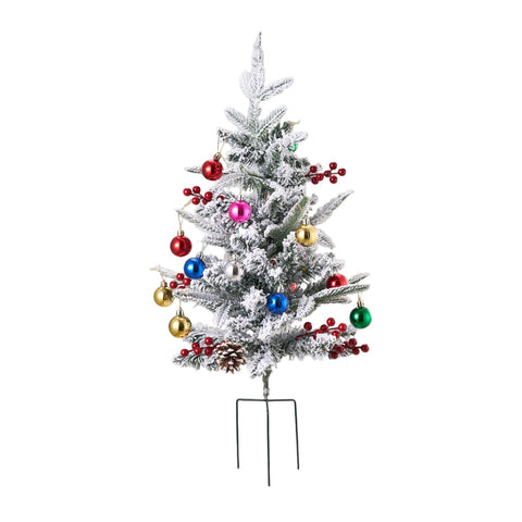2-Pack Artificial Christmas Trees with Decorations and LED Lights, IF070176 (Ver.2)