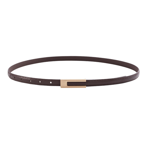 Adjustable Skinny PU Leather Belt, DQ0023