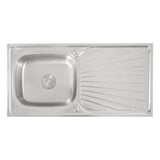 Single-Bowl Stainless Steel Kitchen Sink with Waste Kit, MK150030