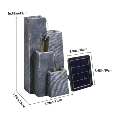 Outdoor Solar-Powered Water Fountain Decor, AI1495