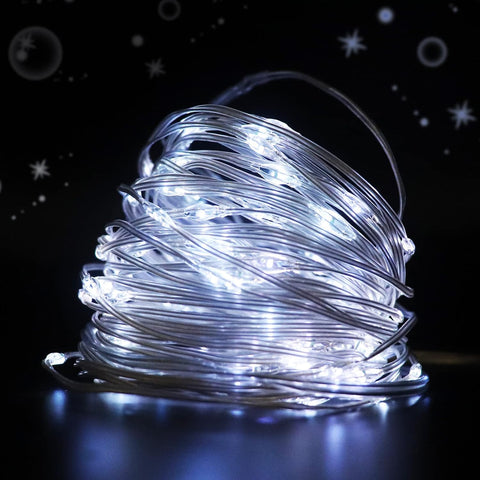 Livingandhome 5M Fairy String Lights, 6500K, Powered by 3 AA Batteries, AJ0188