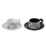 4-Piece Ceramic Floral Coffee Cup & Saucer Gift Set, HD320123