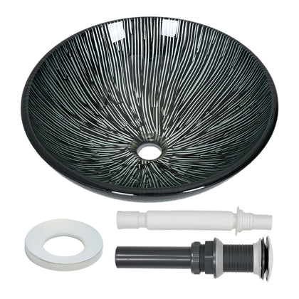 Tempered Glass Countertop Washbasin Vessel Sink, MB150055