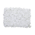 Livingandhome Handcrafted White Silk Hydrangea Flower Panel, SC0272