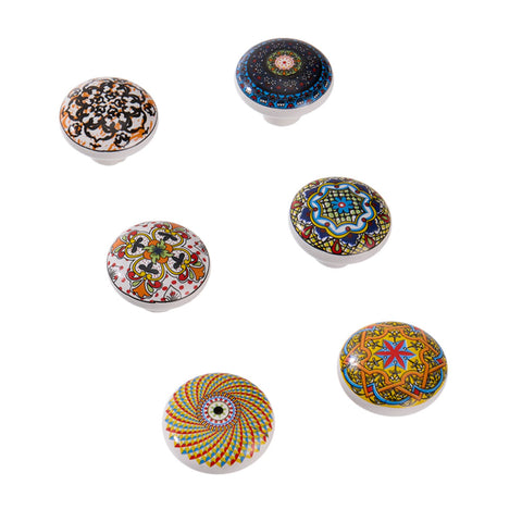 6Pcs Ceramic Furniture Knobs, ZY0105