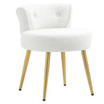 Teddy Fleece Dressing Table Stool with Iron Legs, FB050010