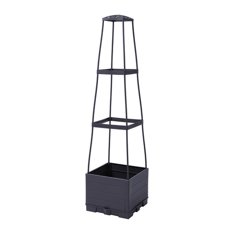 1 Pack Raised Garden Bed Planter Box with Trellis, GG190113