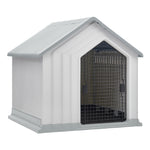 Livingandhome Waterproof Plastic Dog House Pet Kennel with Door, FI0710