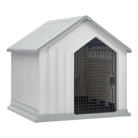 Livingandhome Waterproof Plastic Dog House Pet Kennel with Door, FI0710