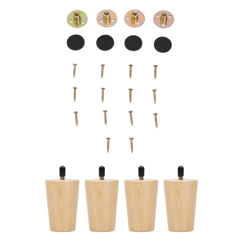 4 Pieces Round Wooden Furniture Legs, FA250090