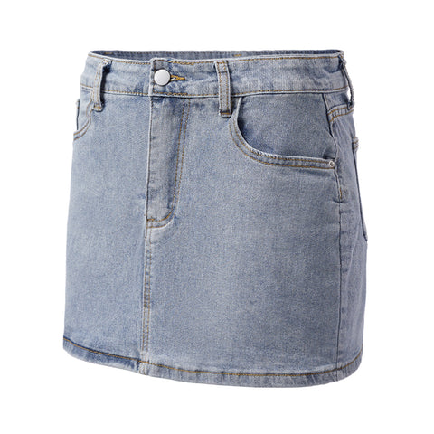 Casual High-Waisted Denim Mini Skirt, CC060526 (Ver.2)