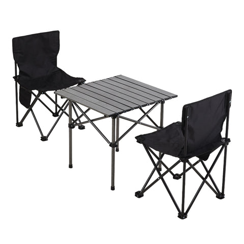 Portable Folding Camping Table with Two Chairs, CH0054