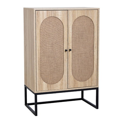 Sideboard Storage Cabinet with Magnetic Rattan Doors, XY0537