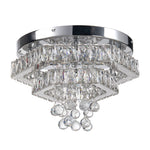 Double-layer Stainless Steel Crystal Ceiling Light with Remote Control, LG1760